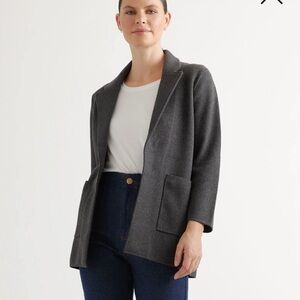 NWOT Quince Organic Cotton Knit Open Blazer | Medium